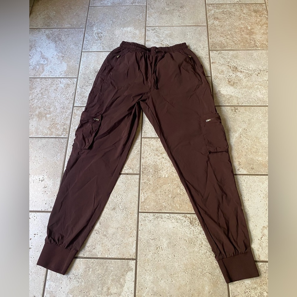 BoohooMAN Brown Tech Cargo Joggers, Medium, Good Condition